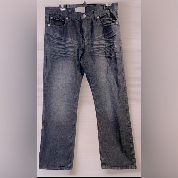 Brooklyn Xpress Jeans Men's 36x29 Black Baggy Loose Fit Y2K 90s Style Grunge - Picture 3 of 12